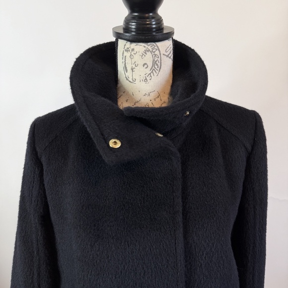 Cole Haan Wool Blend Black Pea Coat - Picture 2 of 10